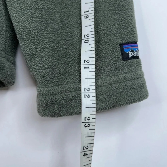 Vintage Patagonia Windzone Jacket Green Synchilla Ruffle Zip Front Fleece USA XS - Picture 12 of 13